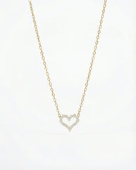 ZLATNA ELEGANTNA OGRLICA SRCE SA CIRKONIMA