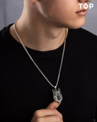 BOX CHAIN I GLAVA VUKA PRIVEZAK S