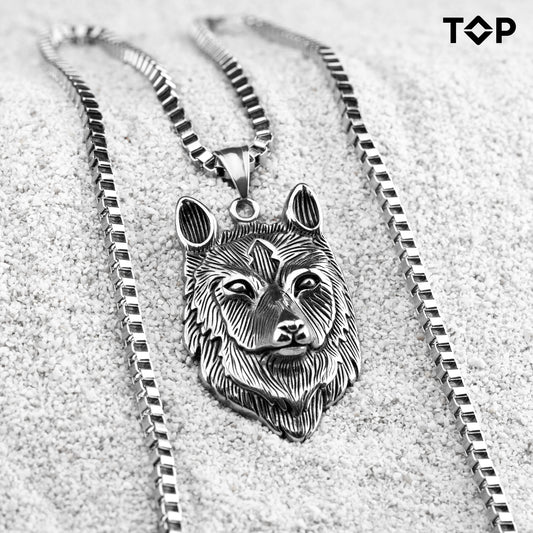 BOX CHAIN I GLAVA VUKA PRIVEZAK S