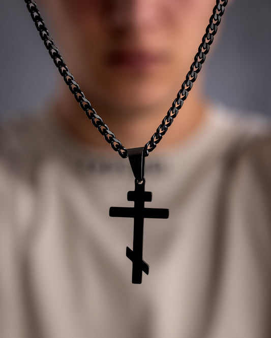 CRNI PRAVOSLAVNI KRST I PANCIR LANAC