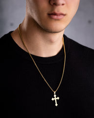 Zlatni military lanac i manji svetosavski krst