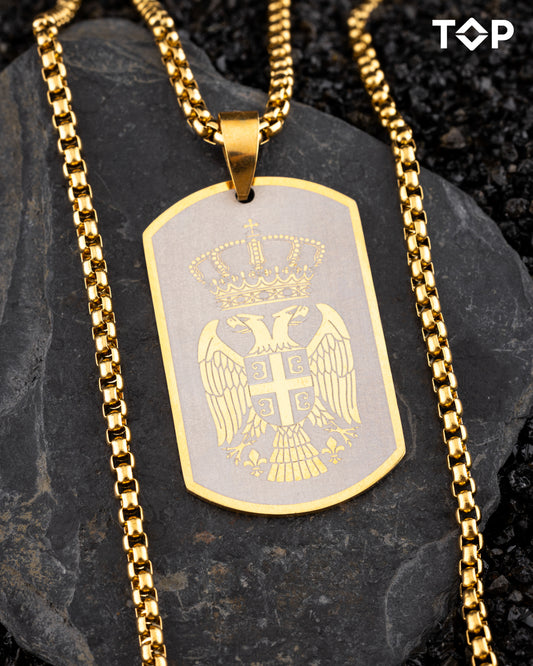 ZLATNI MILITARY LANAC I GRB SRBIJE