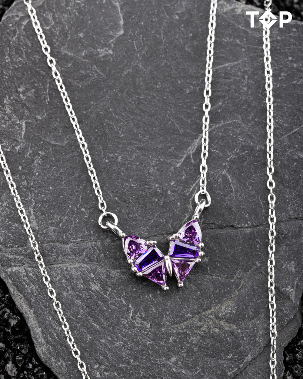 OGRLICA LJUBIČASTI KAMEN LEPTIR