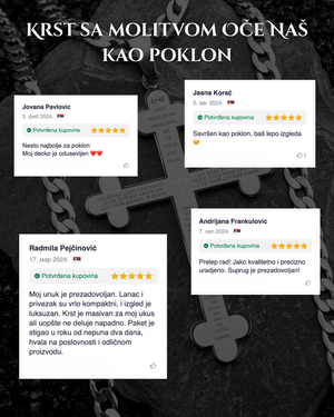 Oče Naš Krst i Elegant Ogrlica