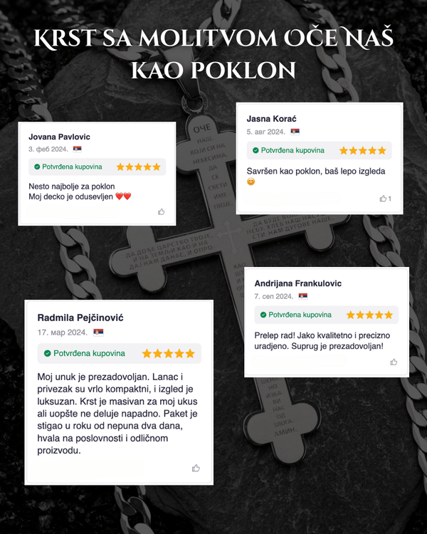 Oče Naš Krst i Elegant Ogrlica